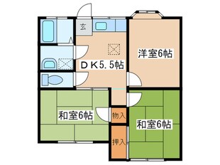 パレス桐山の物件間取画像